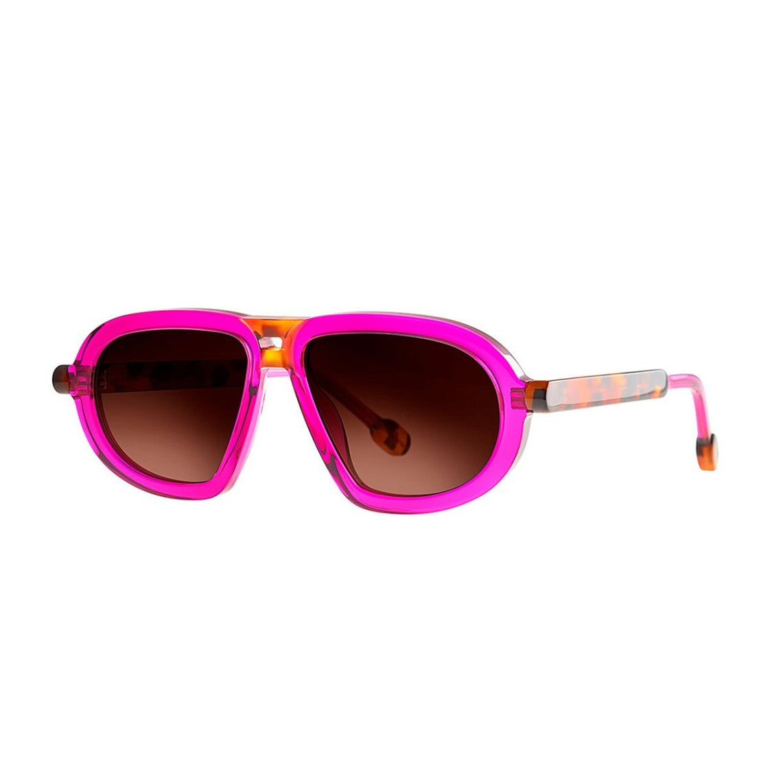 Theo Eyewear Orchid Deep Lolly Acetate Pilot Sunglasses