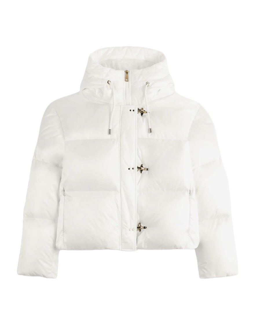 Fay Cropped Down Jacket With Hook Closure
