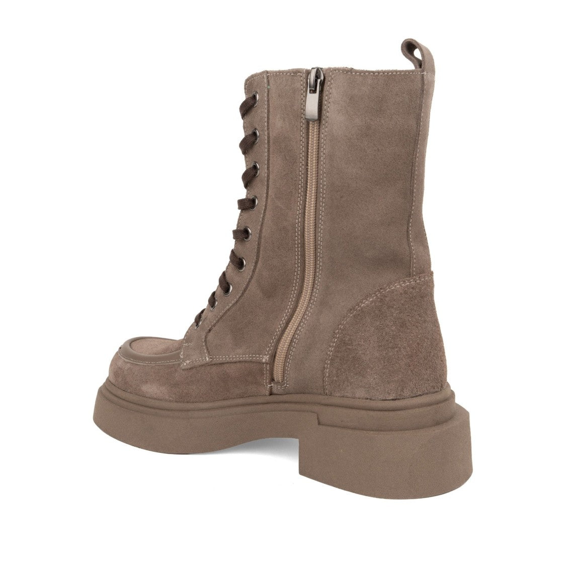Sergio Moretti Gray Suede Lace-Up Boots