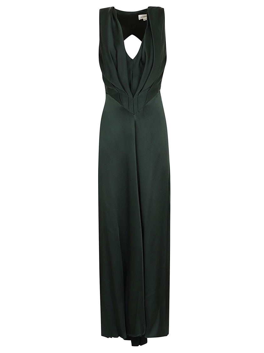 Victoria Beckham Evening Dress In Tactile Crepe Satin
