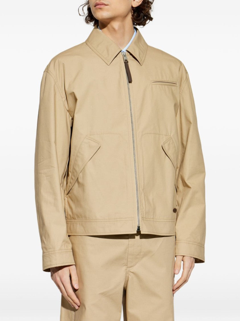 Moschino Beige Jacket With Dual Pockets