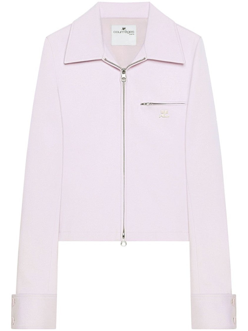 Courrèges Pink Two-Way Zip Front Jacket
