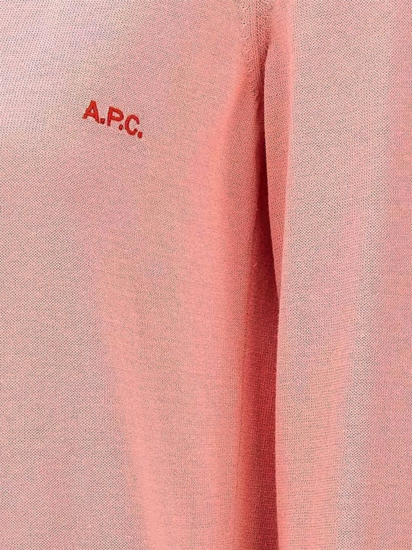 A.P.C. Lightweight V-Neck Cardigan With Embroidered Logo