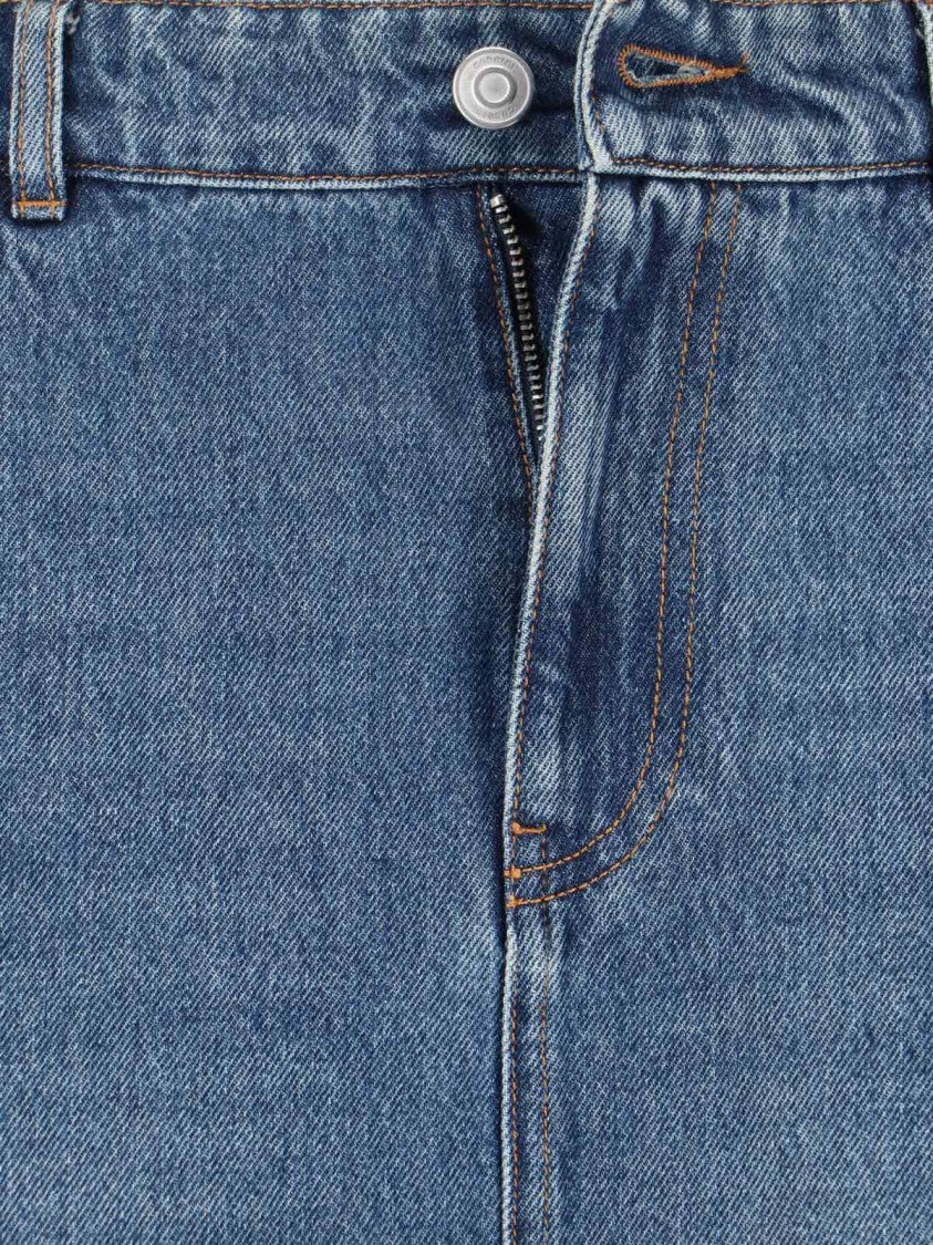 Coperni Midi Denim Skirt With Side Slit