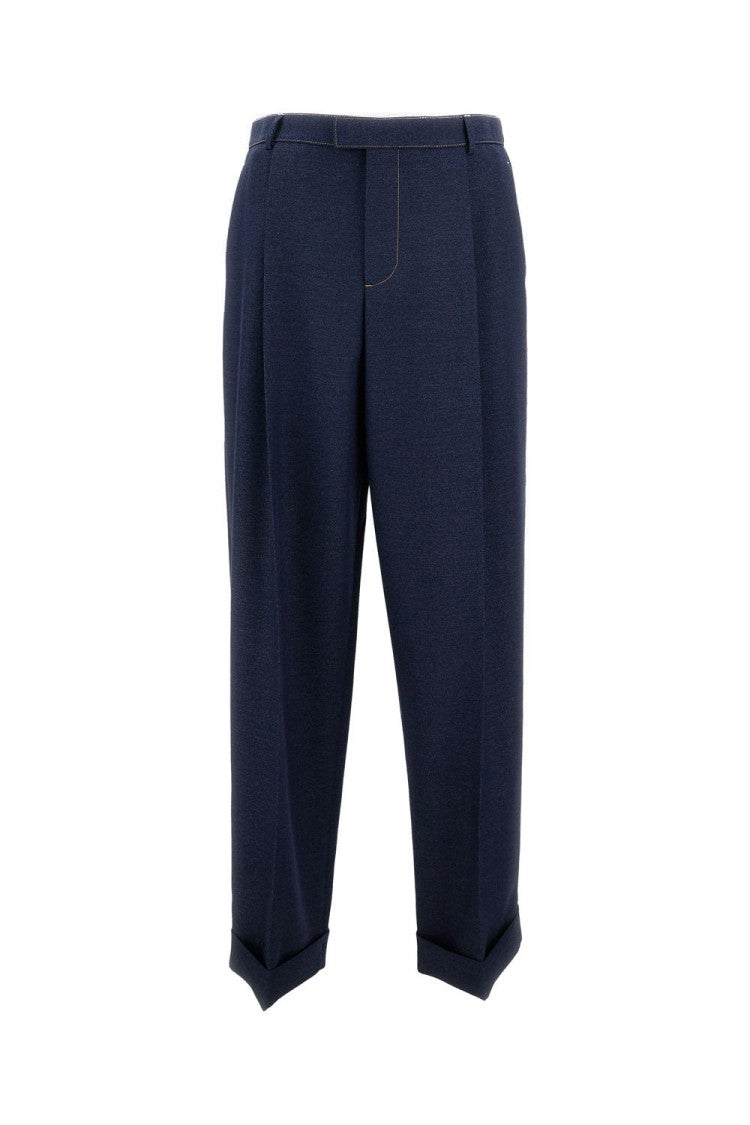 Bottega Veneta Tailored Long Trousers With Side Pockets And Zip Fastening