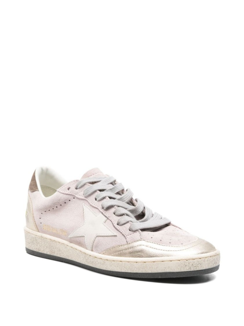 Golden Goose Low-Top Sneakers With Soft Pink Suede And Star Patch
