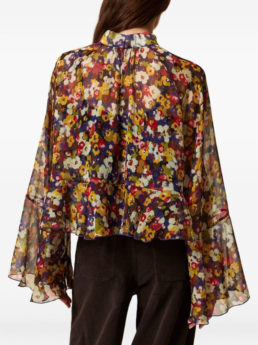 Twin-Set Flowy Floral Print Blouse