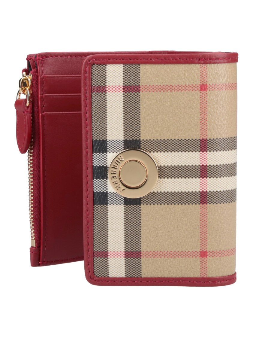 Burberry Multicolor Check Pattern Fabric Wallet