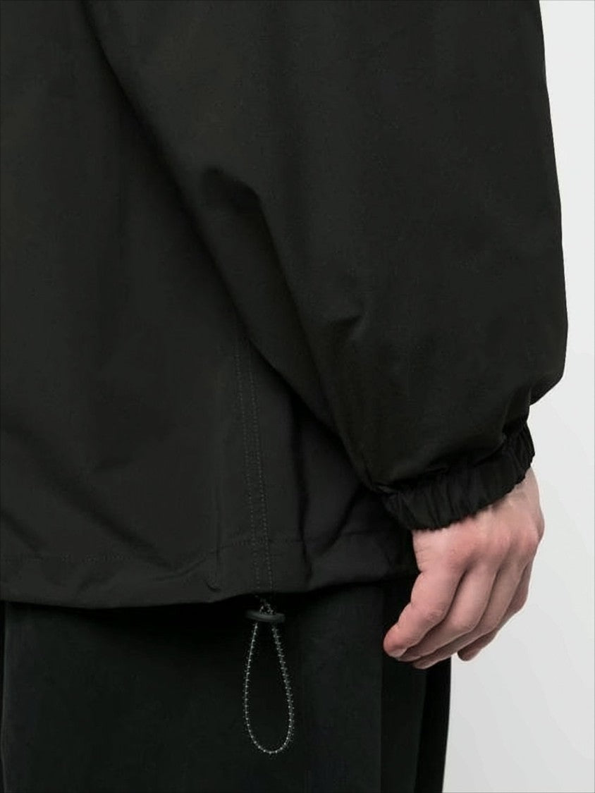 Oamc Polyester Black Jacket With Contrasting Zippers