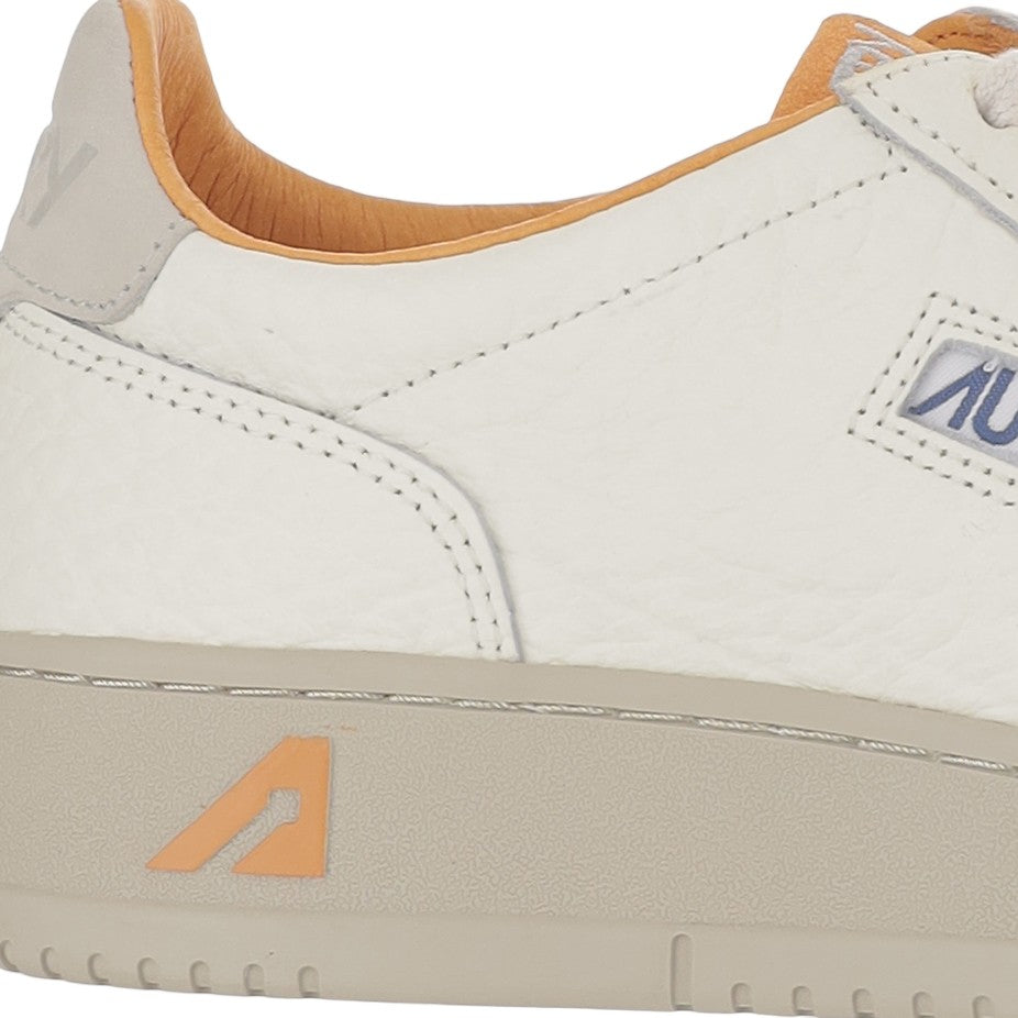Autry Low-Top Leather Sneakers With Suede Inserts