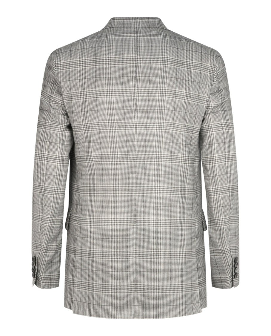 Brioni Houndstooth Single-Breasted Blazer With Notched Lapels And Tailored Fit