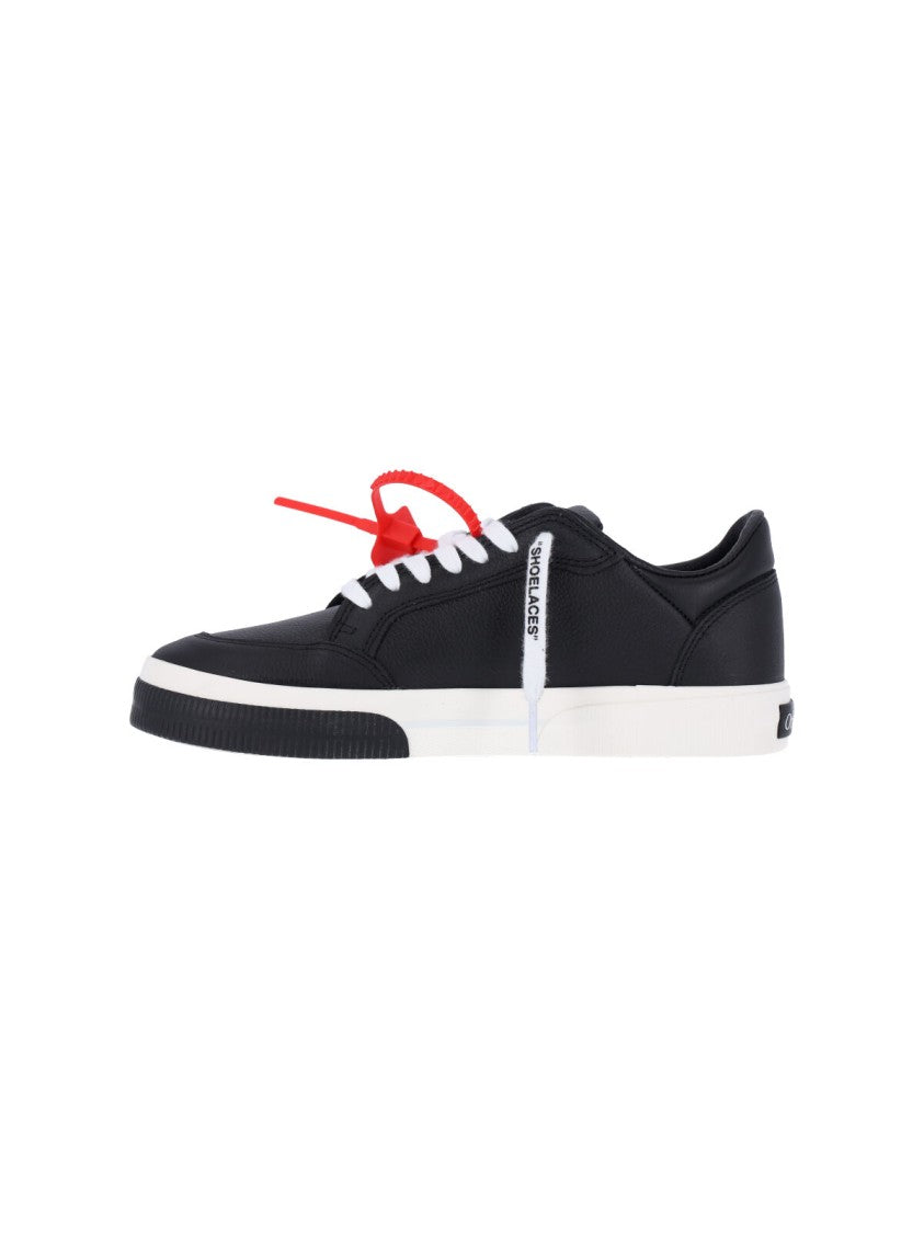 Off-White Vulcanized Low Sneakers With Rounded Toe