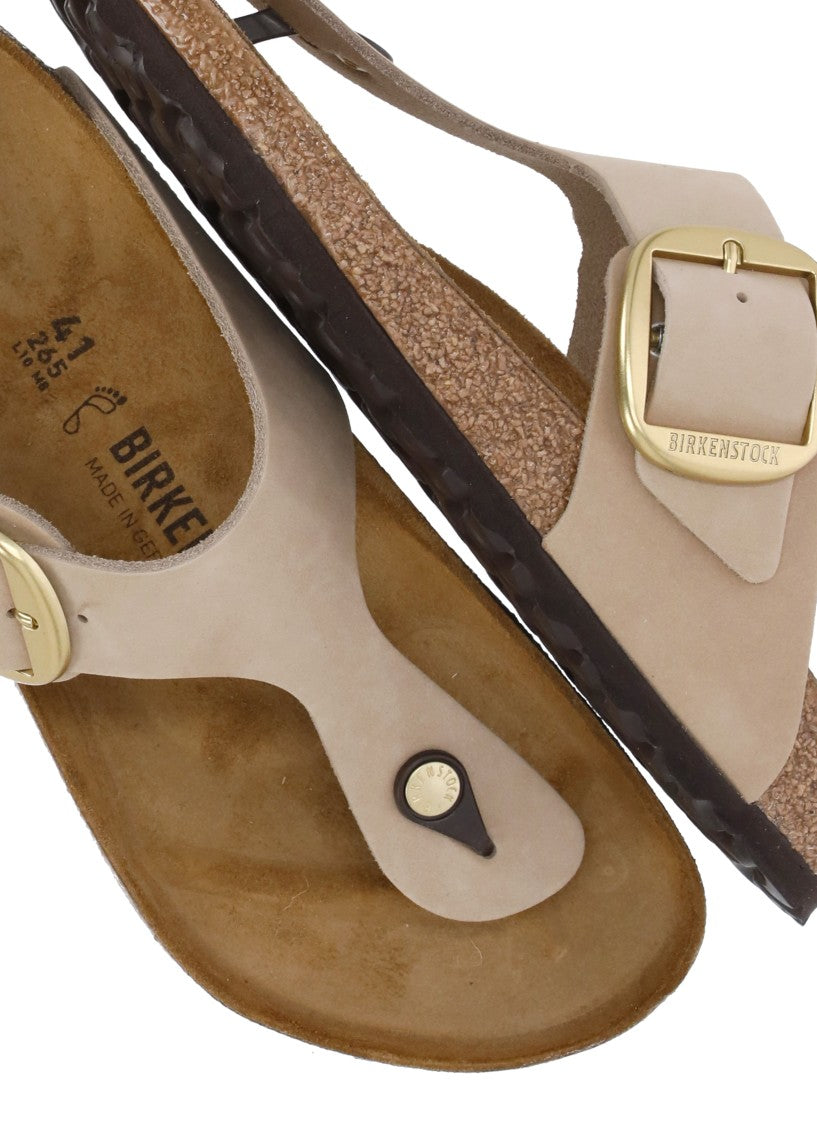 Birkenstock Beige Gizeh Big Buckle Sandals