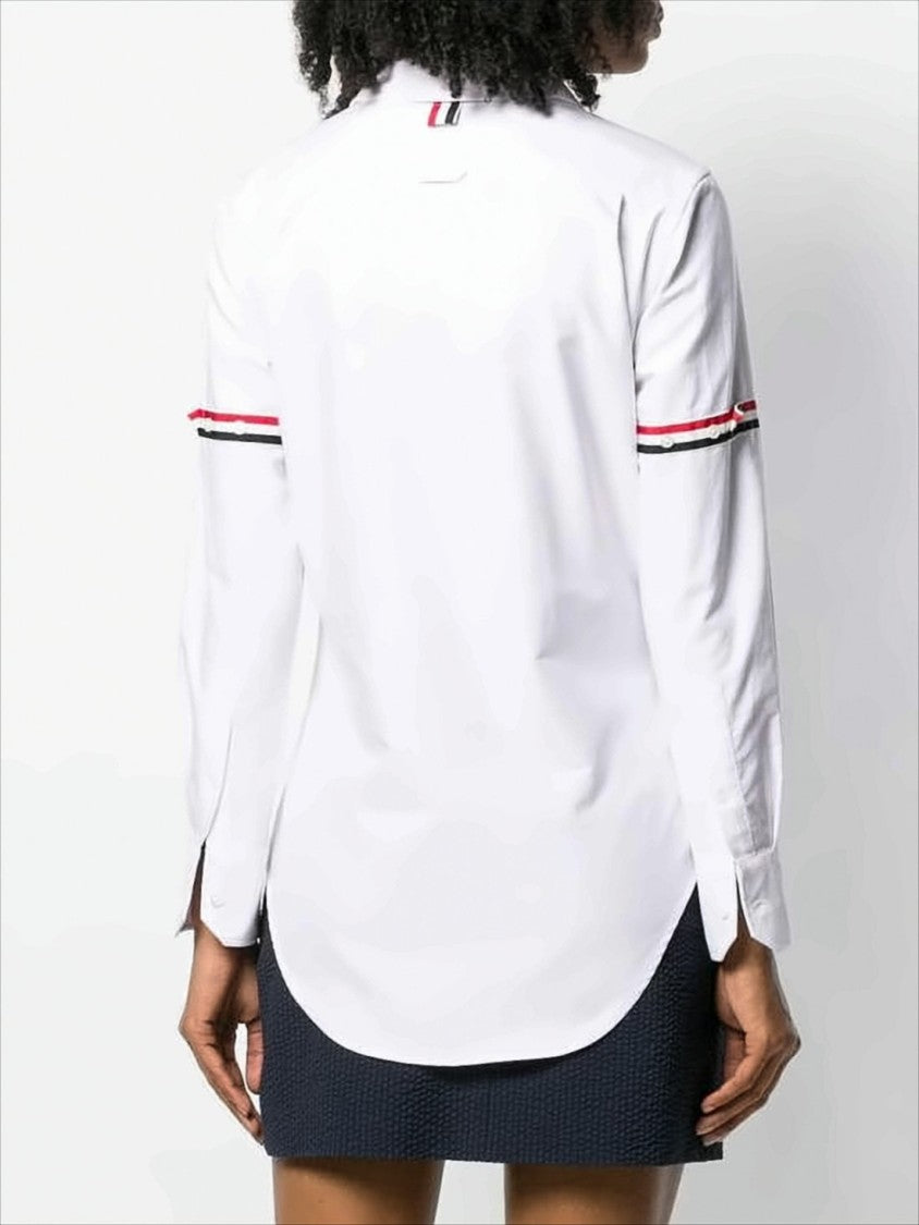 Thom Browne Classic Button-Down Shirt With Striped Arm Bands