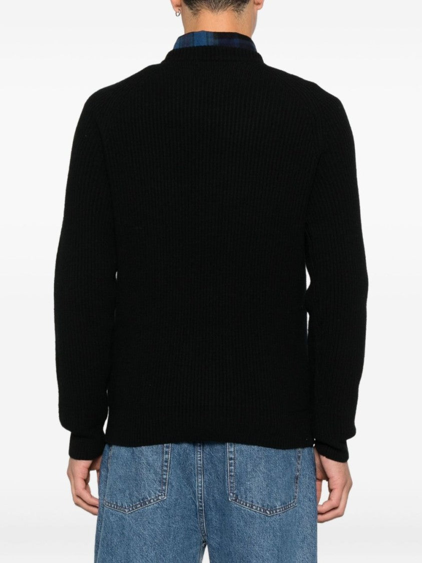 Mc2 Saint Barth Ribbed Knit Sweater With Crew Neckline