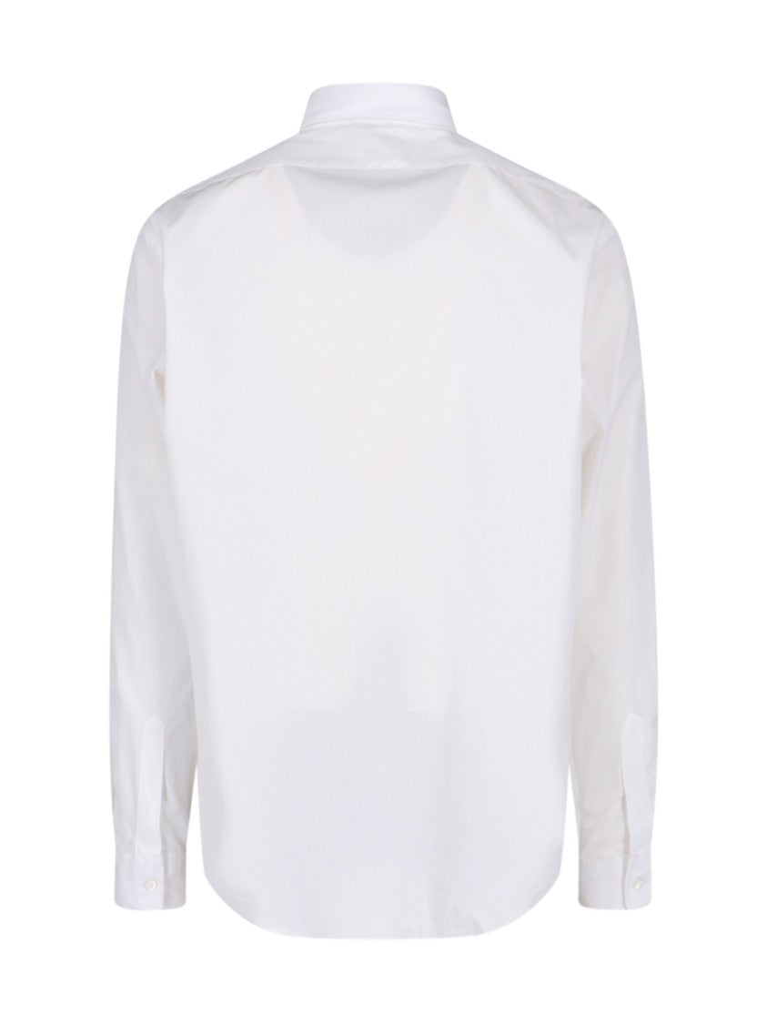 Aspesi White Cotton Classic Collar Shirt