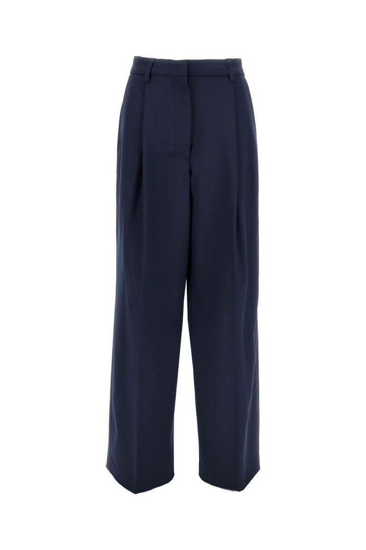 The Latest High-Waisted Blue Trousers With Tailored Fit
