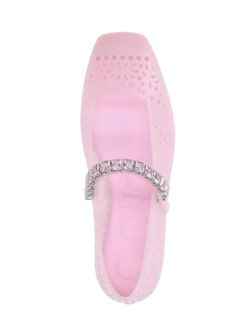 Jimmy Choo "Mary Jane Jelly" Ballerinas – Pink