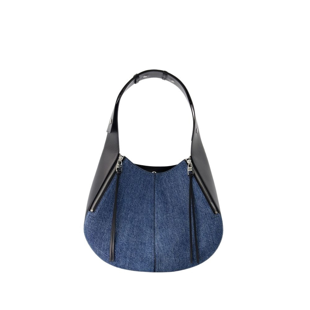 Alexander Mcqueen The Skull Hobo Bag - Denim - Blue
