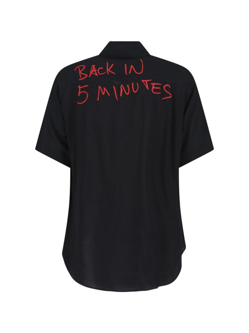 Vivienne Westwood "Opne 24 Hrs" Bowling Shirt – Black