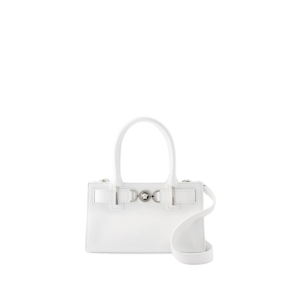 Versace Small Tote Bag - Leather - White