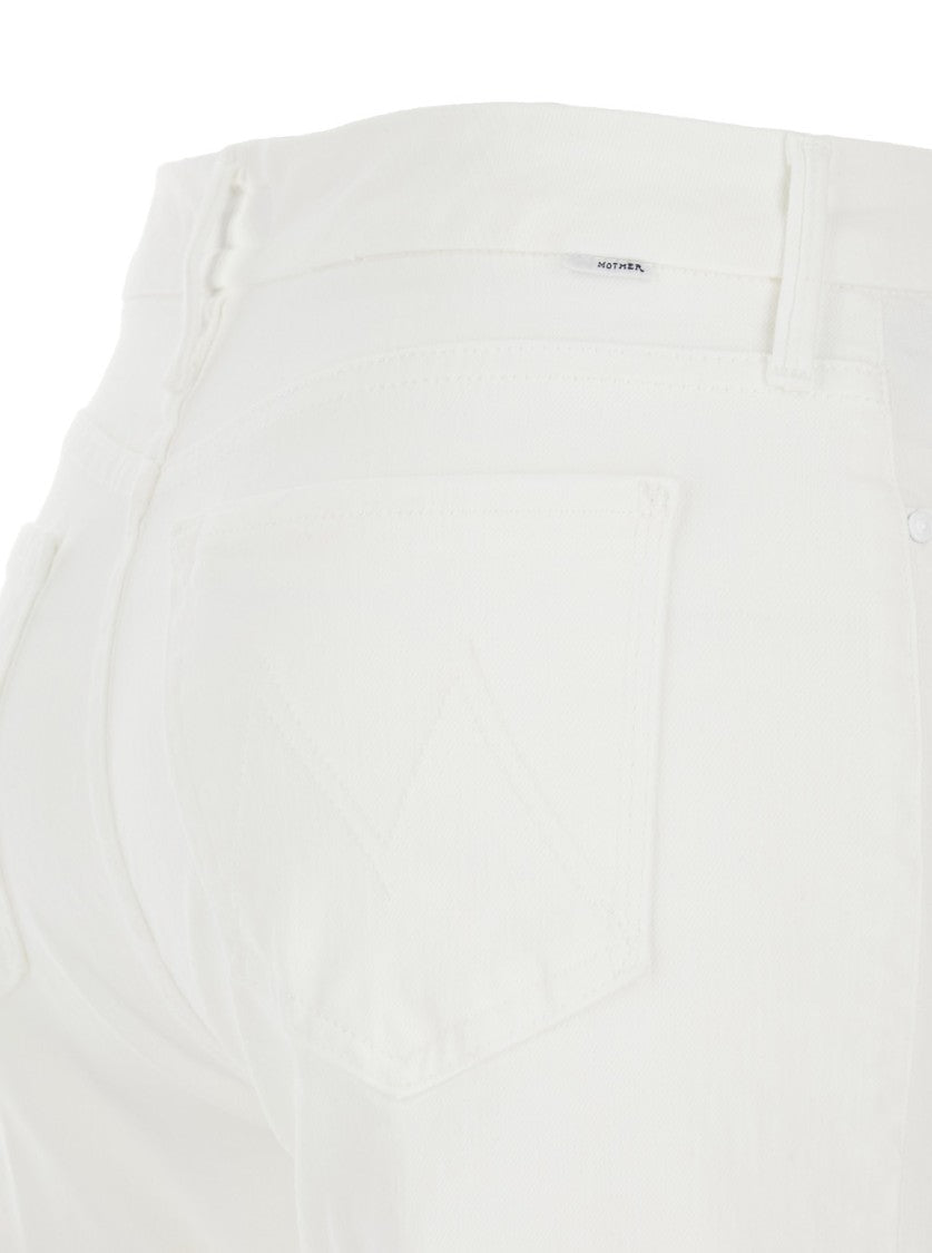 Mother Flared White Denim Jeans