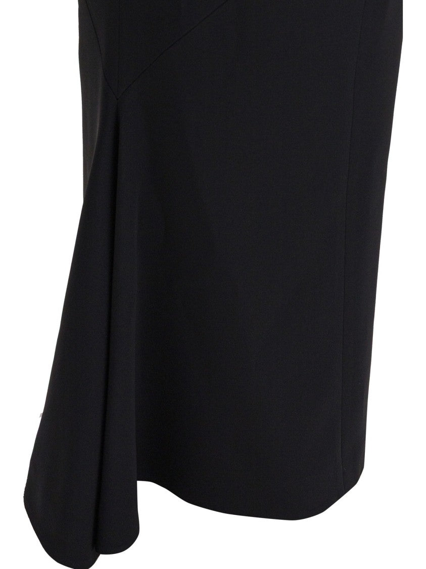 Givenchy Draped Detail Midi Dress With Fitted Silhouette
