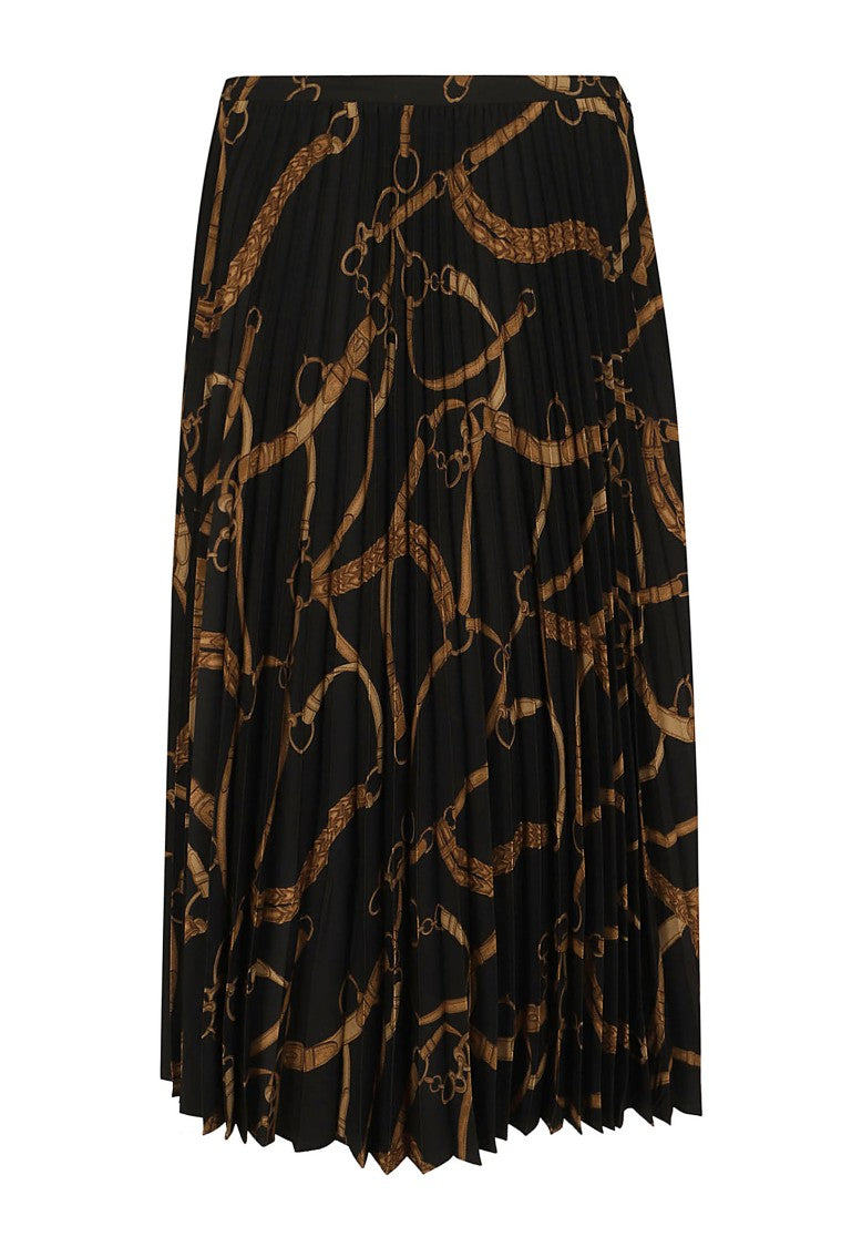 Lauren Ankle-Length Pleated Printed Skirt