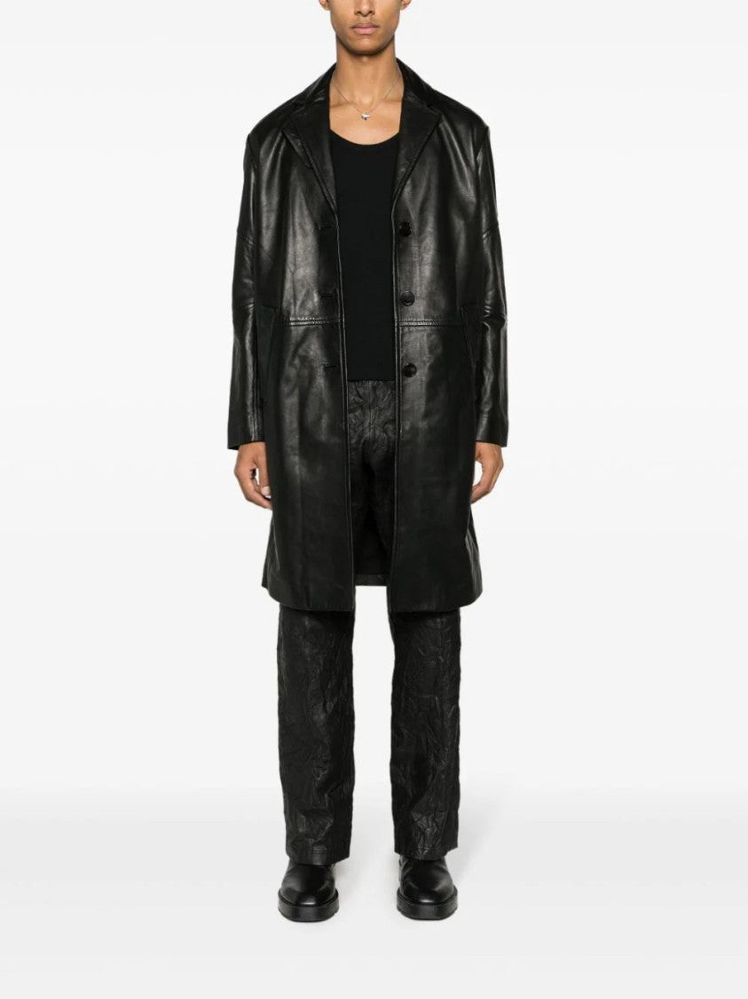 Zadig & Voltaire Macari Buttoned Leather Coat