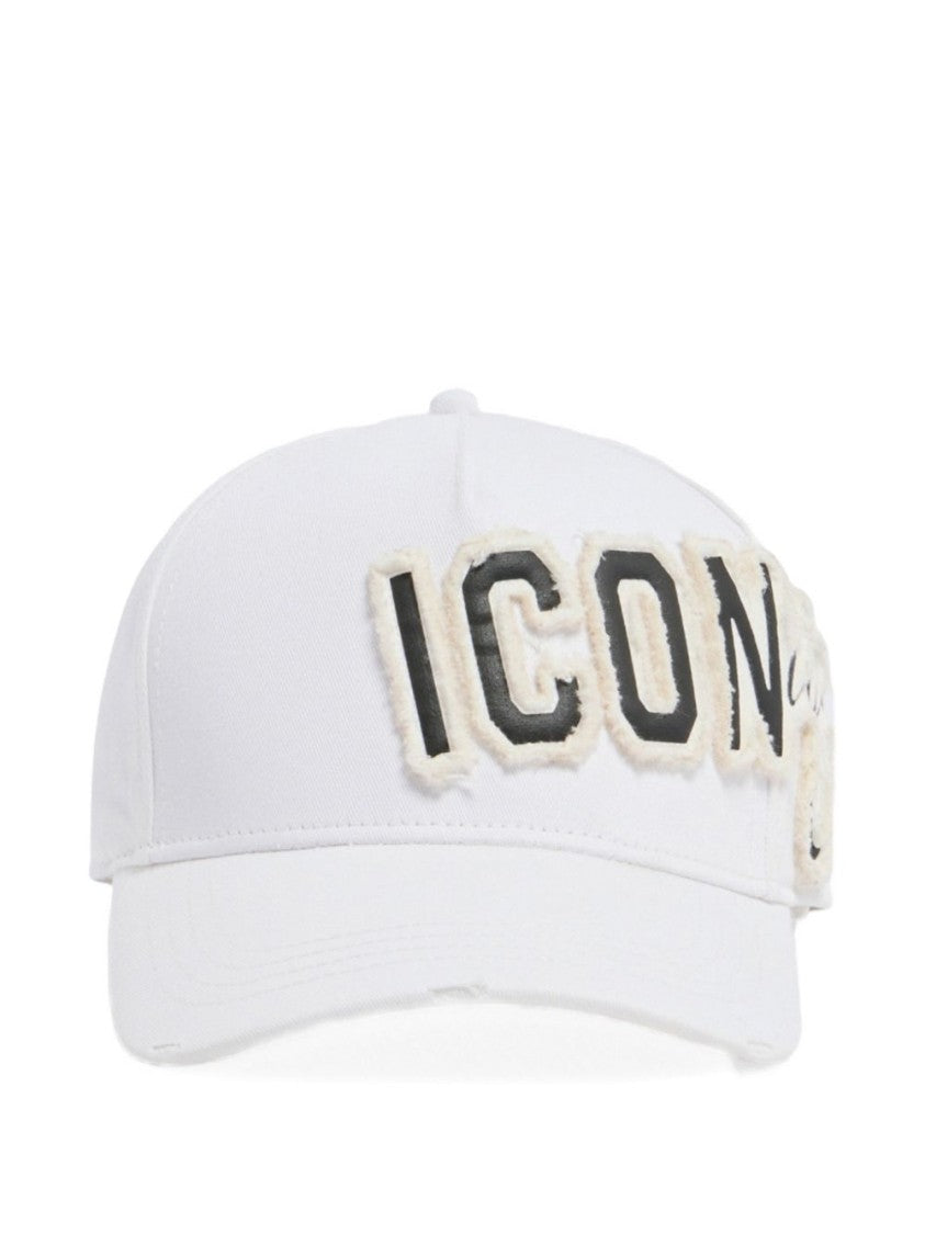 Dsquared2 White Logo Appliqué Adjustable Peak Hat