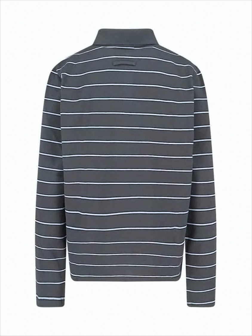 Paloma Wool Striped Long-Sleeve Polo Shirt In Organic Cotton