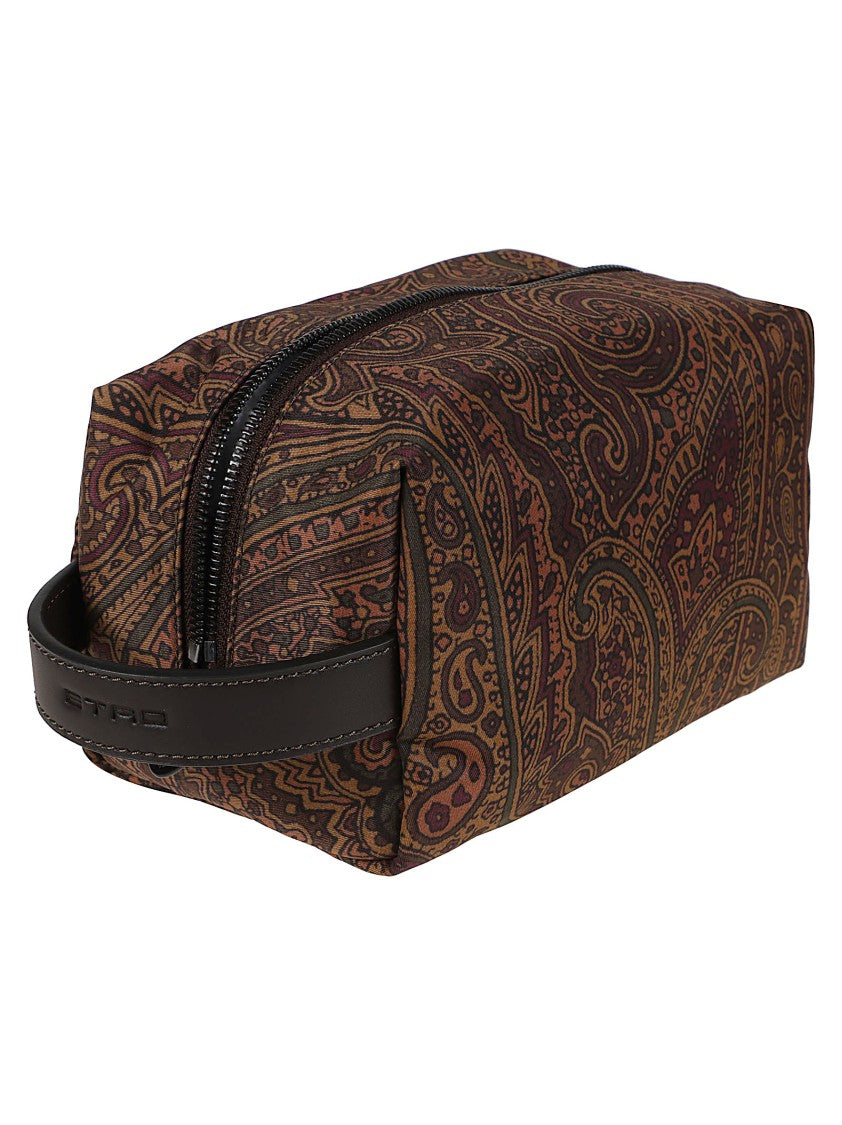 Etro Small Pouch Print Arnica Paisley Polyamide Pouch