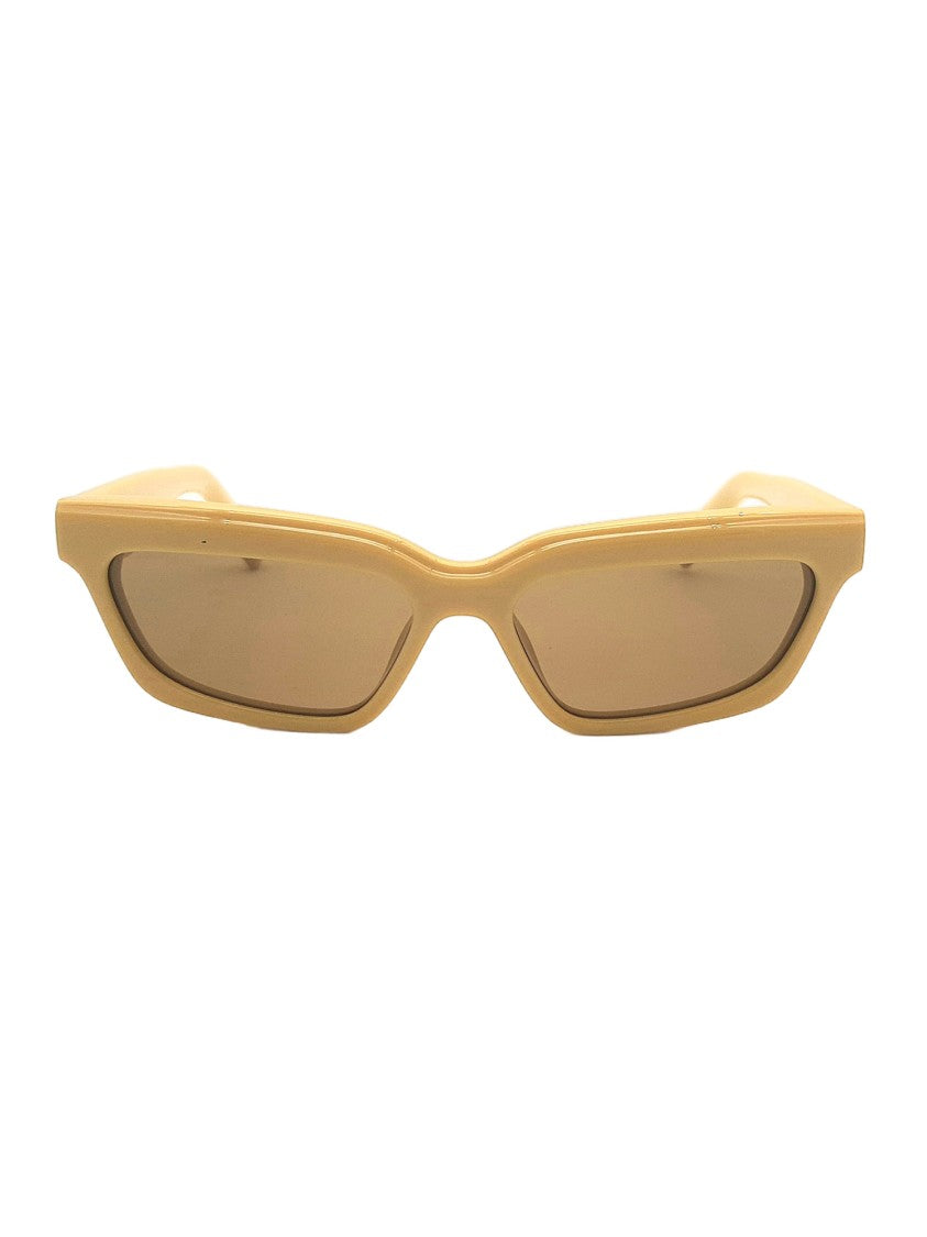 Jacquemus Oversized Acetate Sunglasses With Vibrant Yellow And Orange Finish