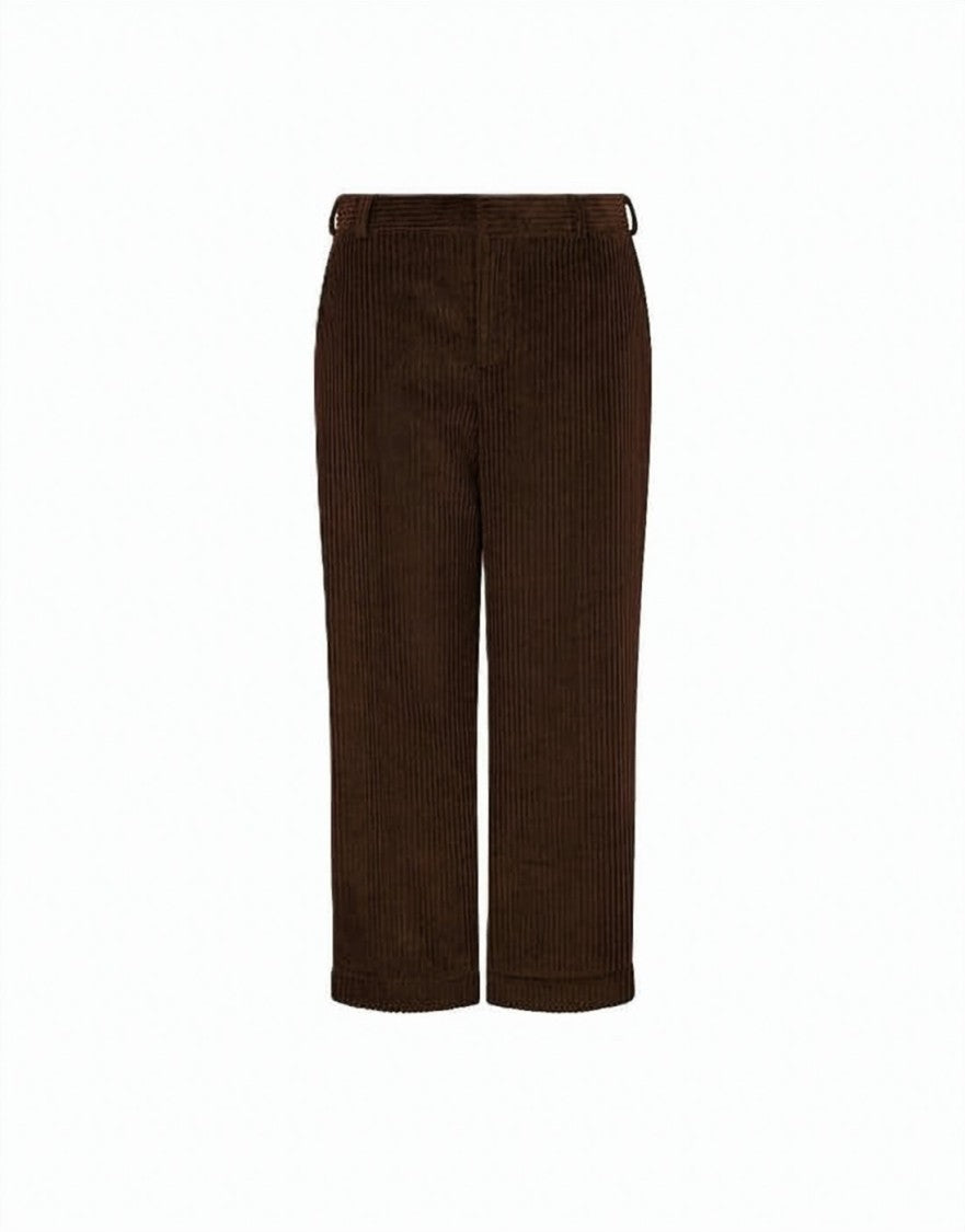 Moschino Corduroy Straight Pants With Tailored Silhouette