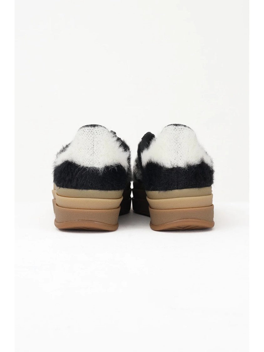 Adidas Black Leather Platform Sneakers