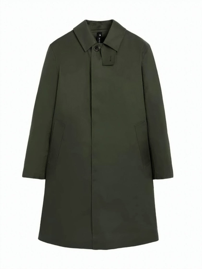 Mackintosh Mid-Length Minimalist Cotton Raincoat With Concealed Placket