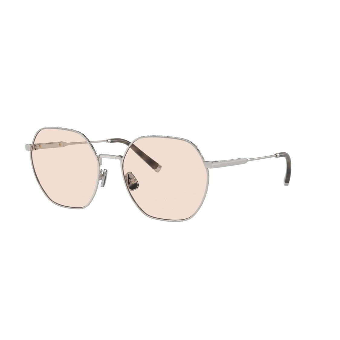 Brunello Cucinelli 0Bc1001t Geometric Titanium Sunglasses With Soft Pink Lenses