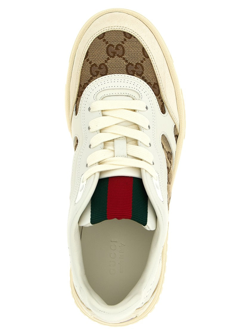 Gucci Low-Top Sneakers With Original Gg Fabric Inserts