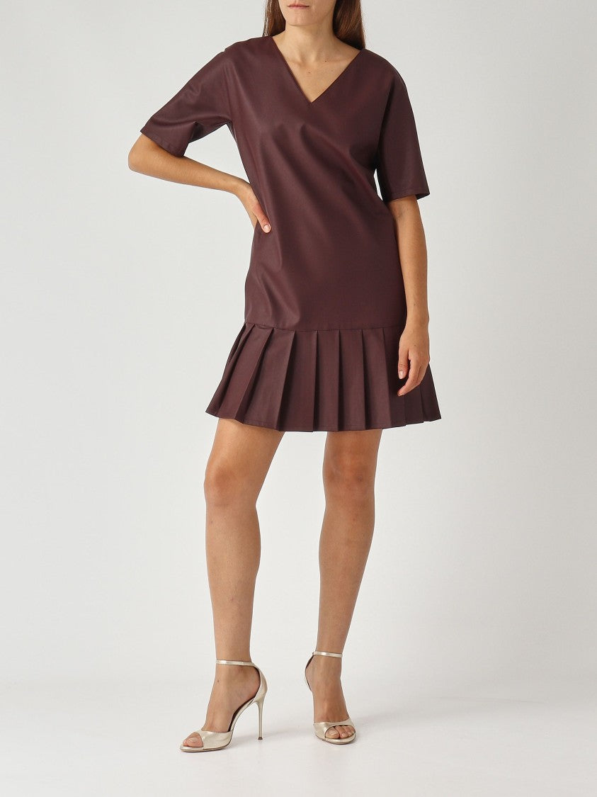 Max Mara Elegant Mini Dress With V-Neckline
