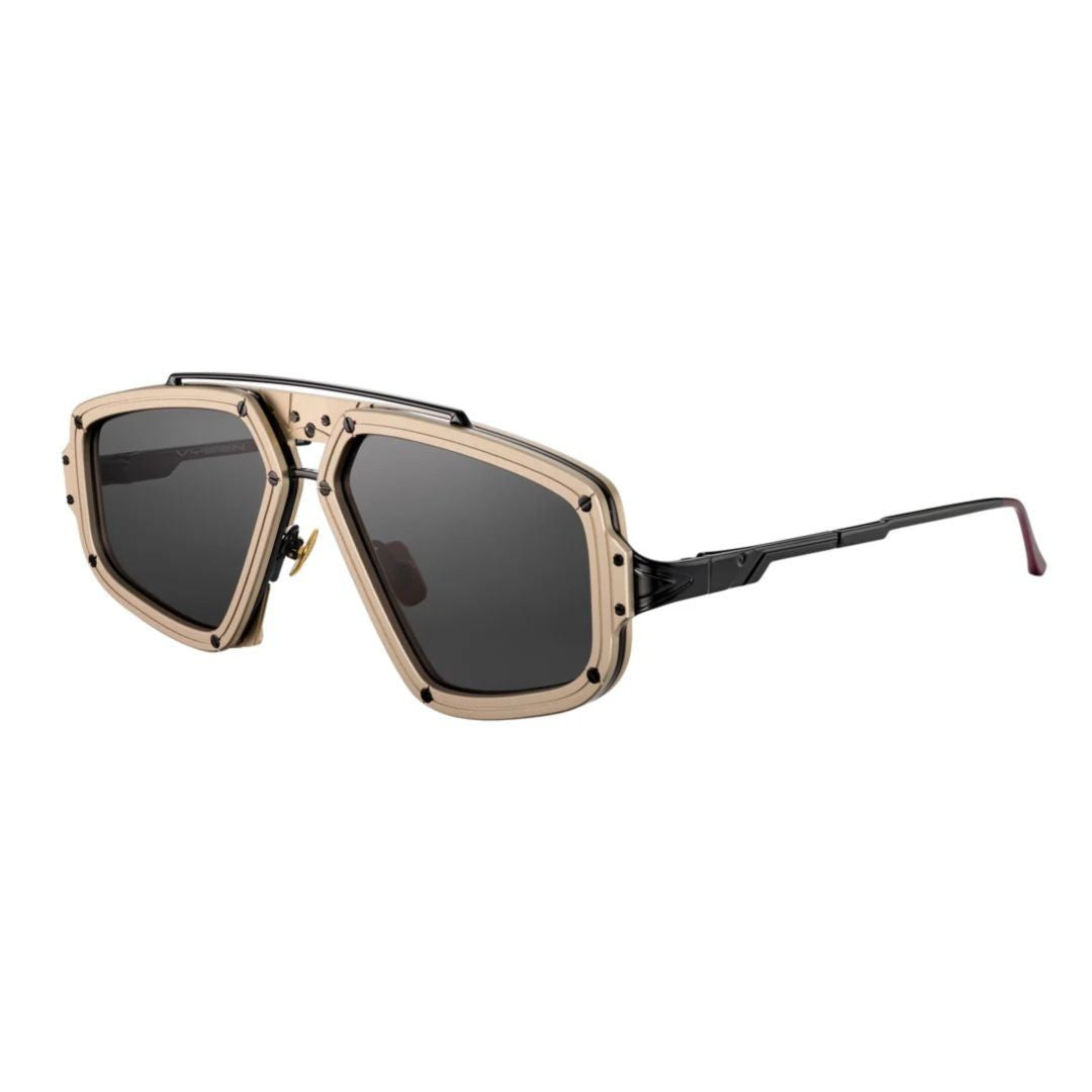 Vysen Dave Dv-4 Geometric Frame Titanium Sunglasses With Metallic Finish