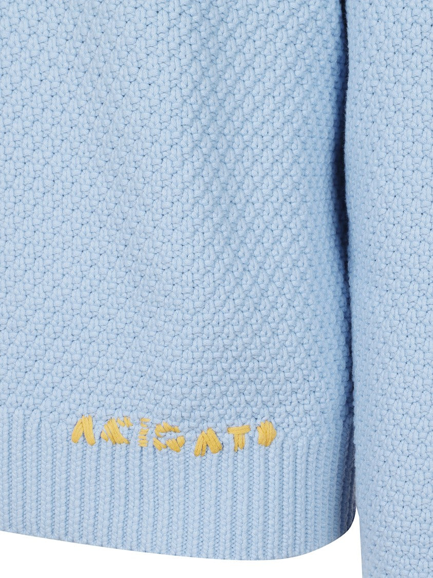 Axel Arigato Textured Knit Sweater With Crew Neck