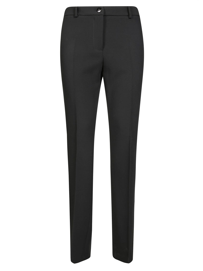 Pinko Slim-Fit Black Pants With Ankle Slits