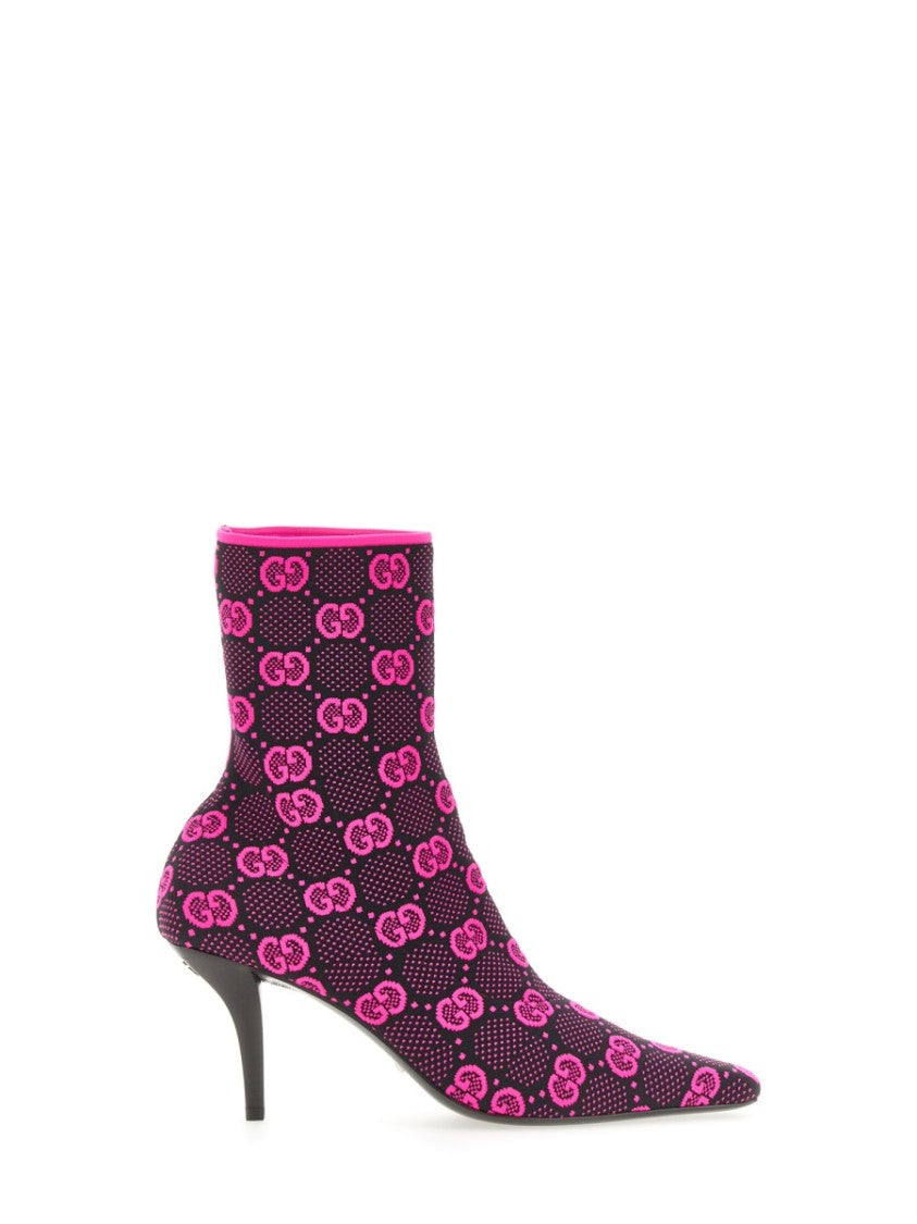 Gucci Knitted Medium Heel Boots With Contemporary Design