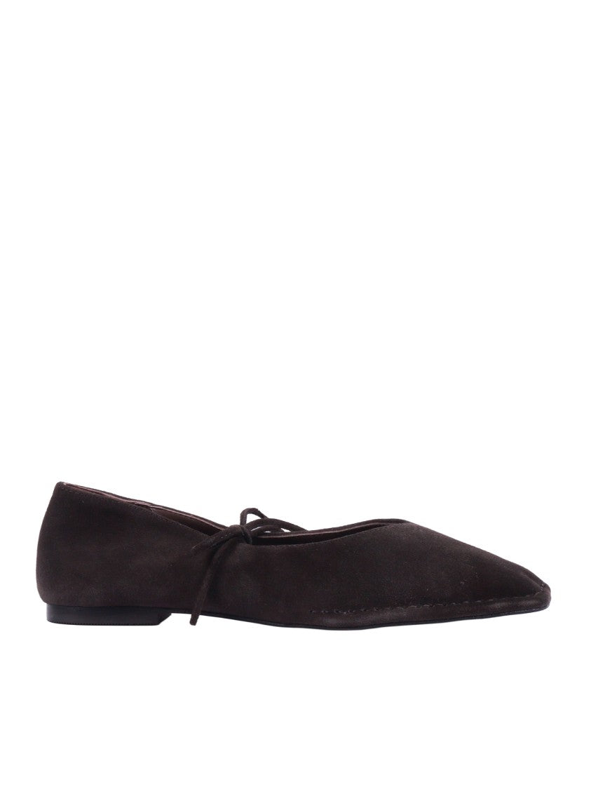 Alohas Coffee Brown Sway Suede Flats