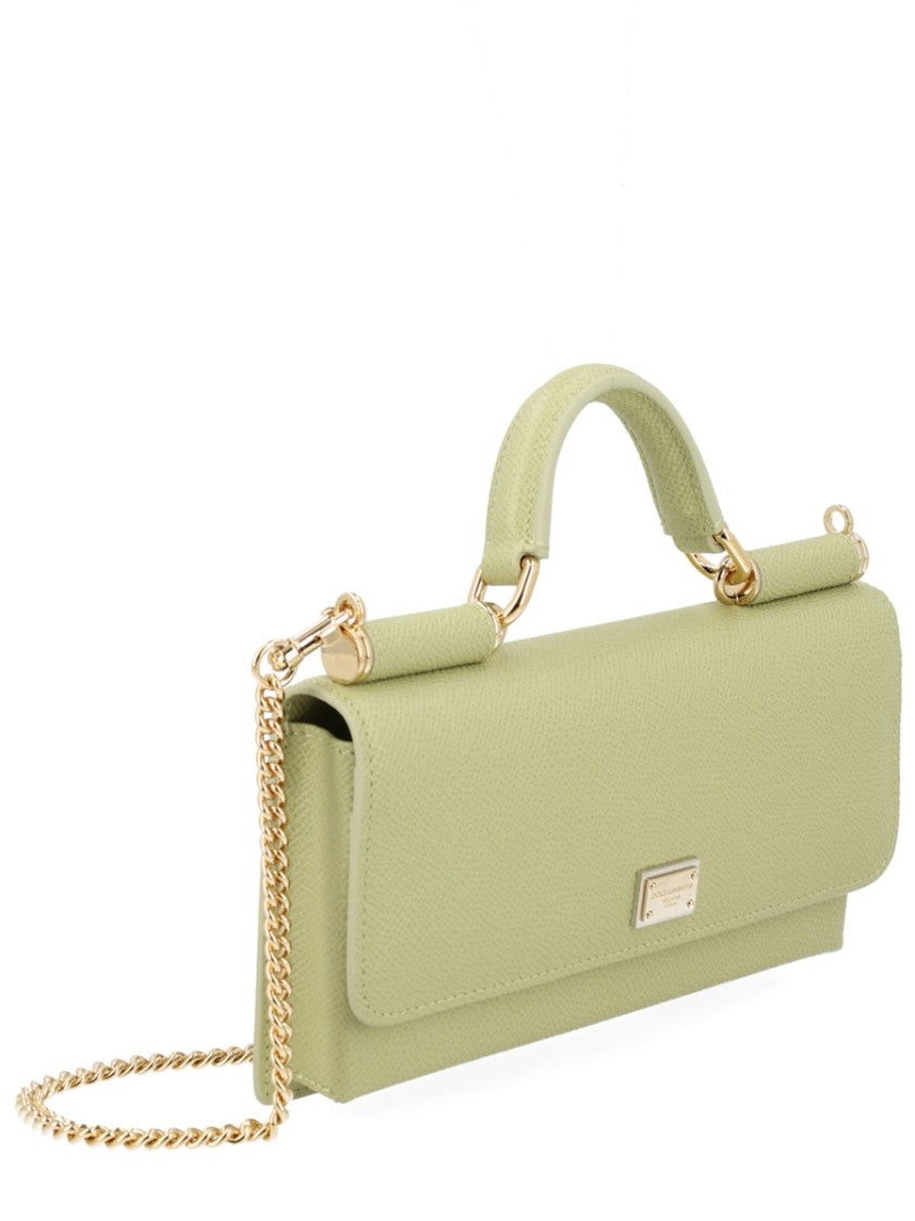 Dolce & Gabbana Textured Leather Top-Handle Bag