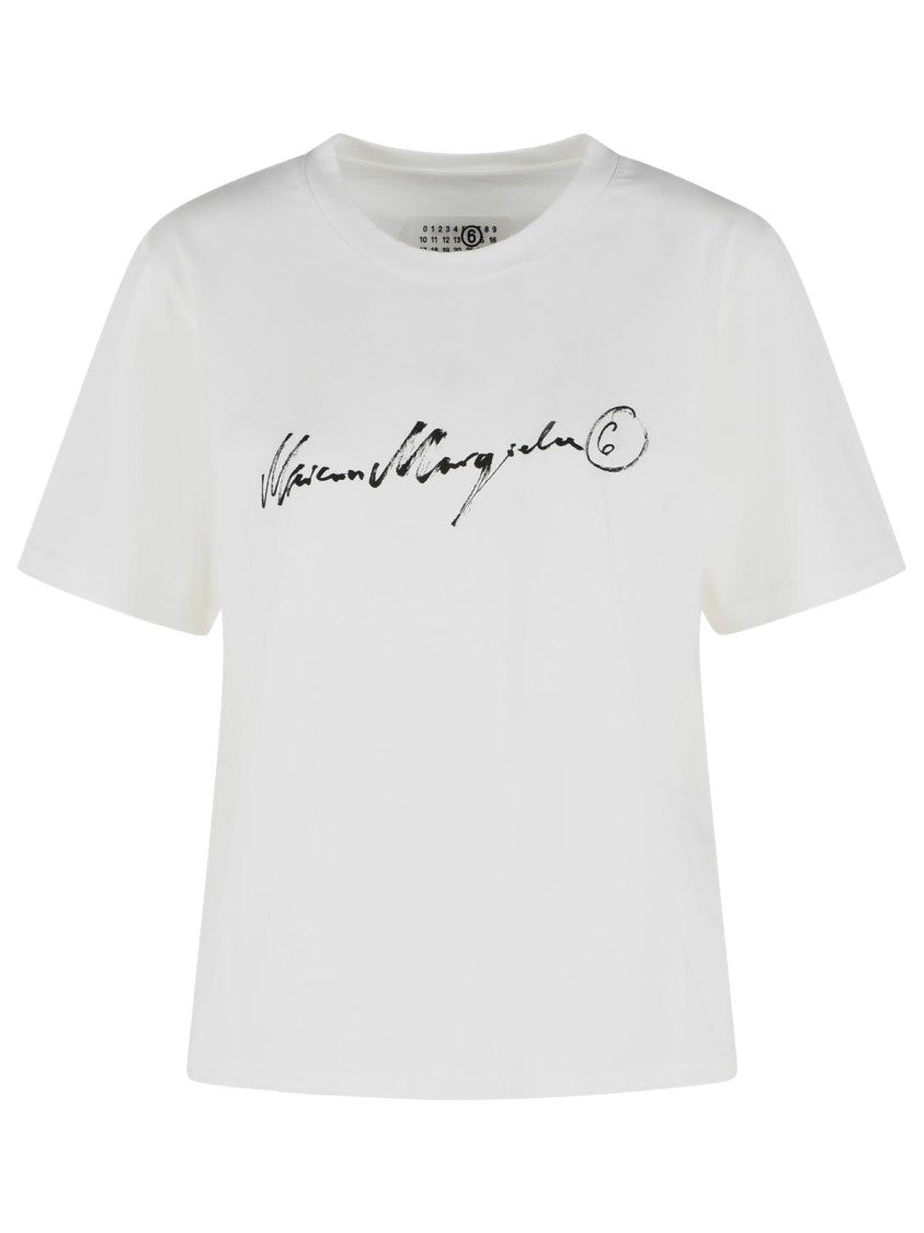 Mm6 By Maison Margiela White Cotton T-Shirt