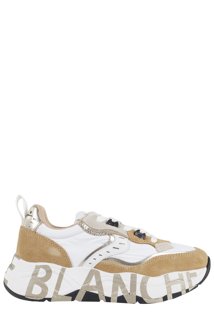Voile Blanche Modern Leather And Suede Sneakers
