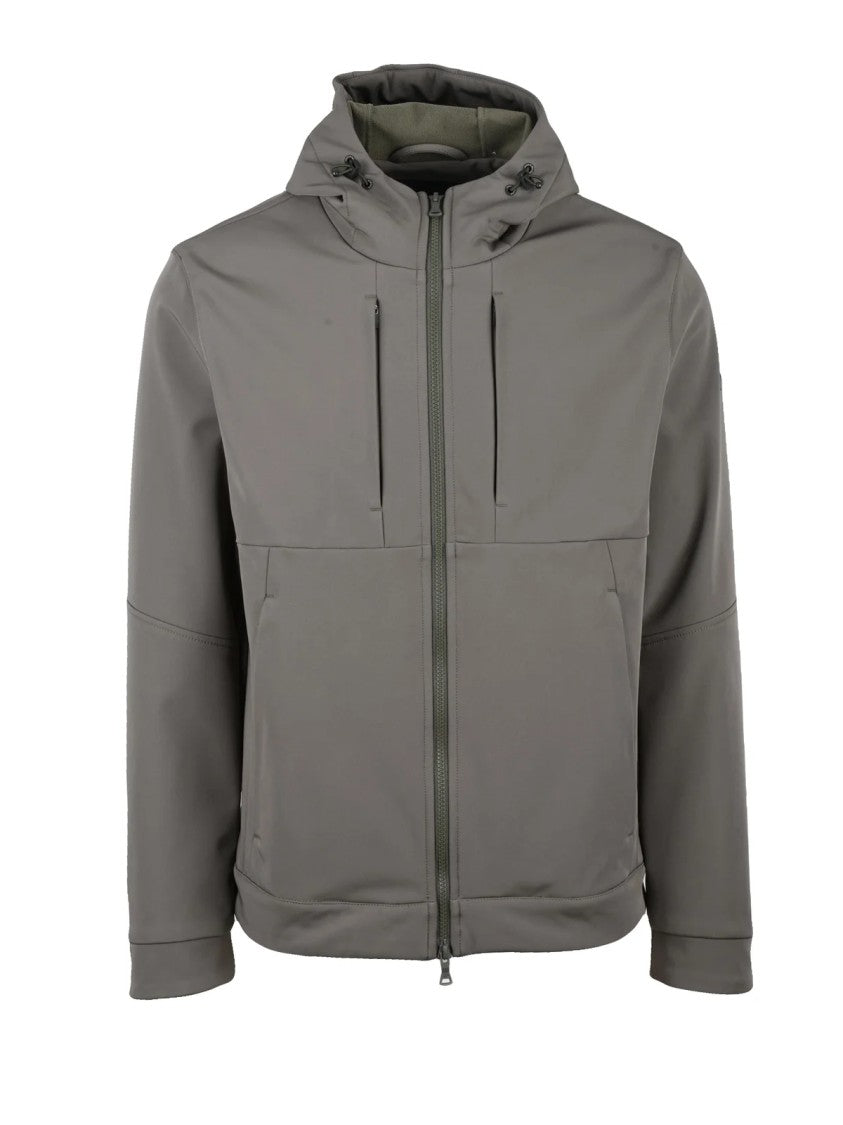 Paul & Shark Military Green Polyester Softshell Jacket