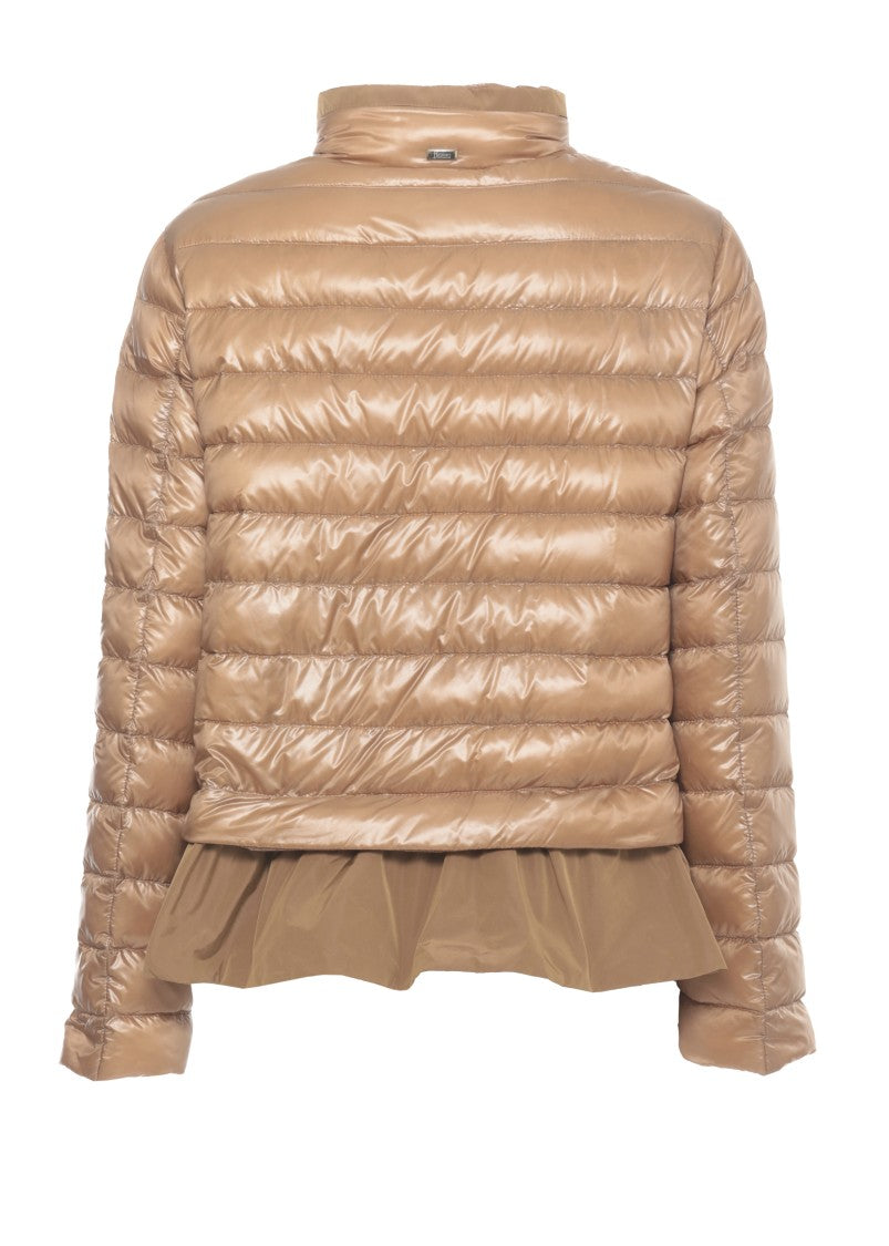 Herno Brown Quilted High Neck Down Jacket
