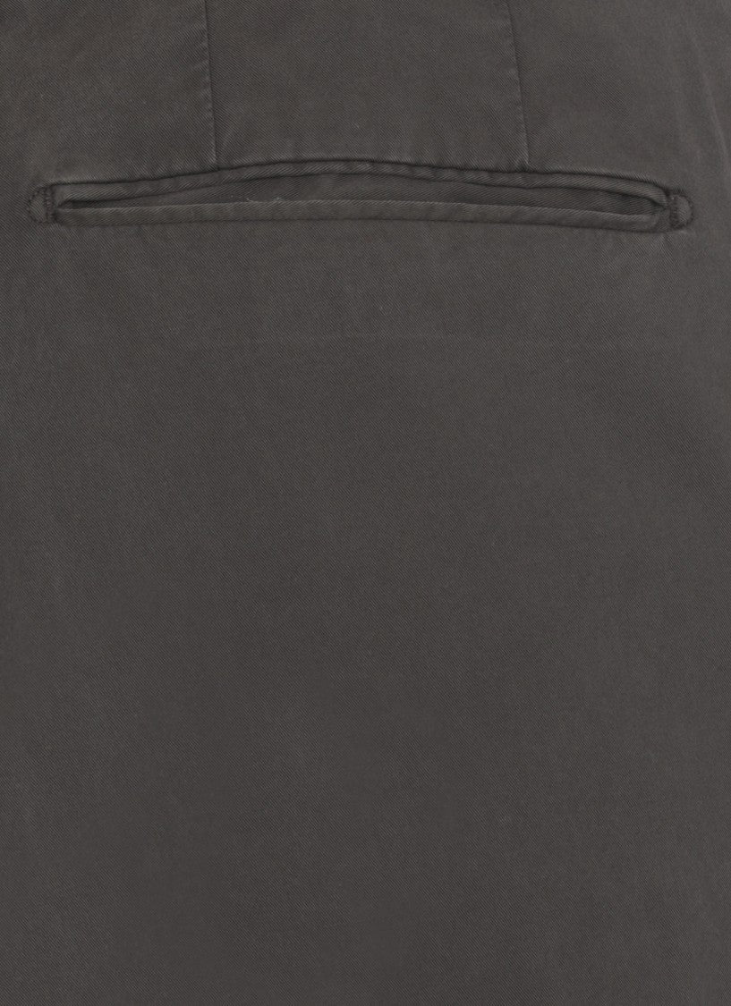 Incotex Dark Grey Cotton Trousers